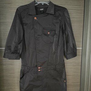 55DSL Black Denim Pencil Shirtdress size L